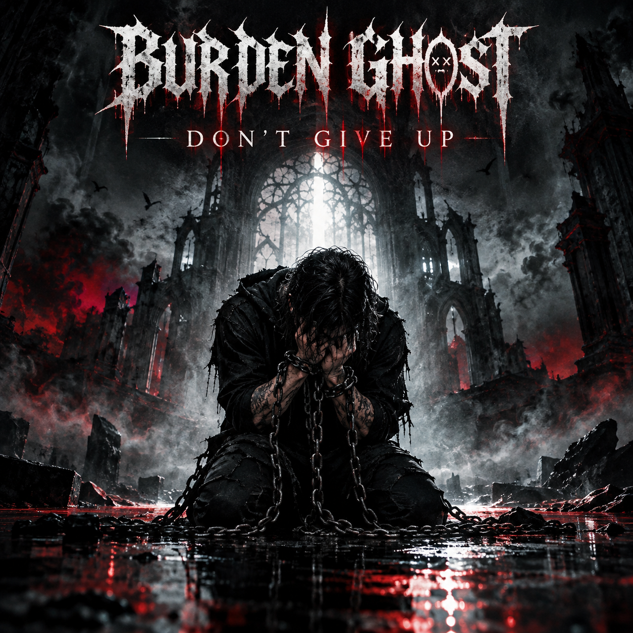 DON'T GIVE UP album cover by BURDEN GHOST